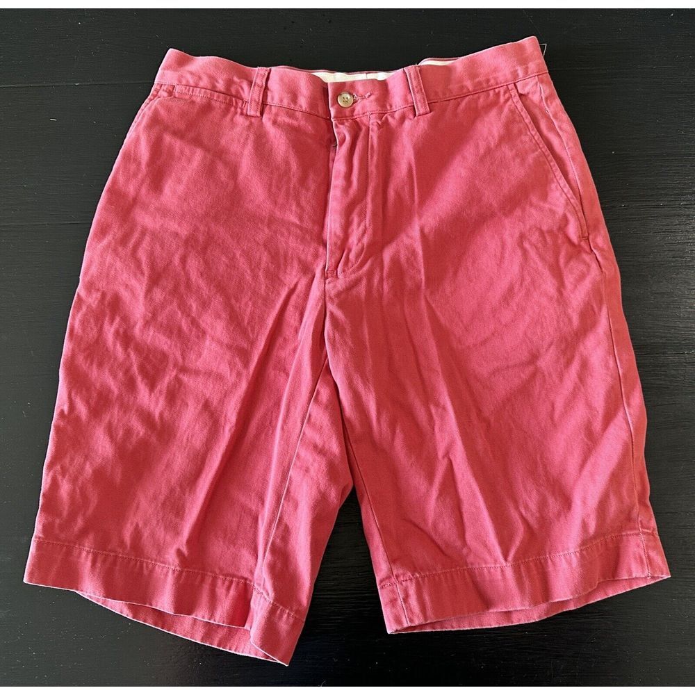 Polo Ralph Lauren Chino Shorts Flat Front Salmon Pink Mens Sz‎ 31
